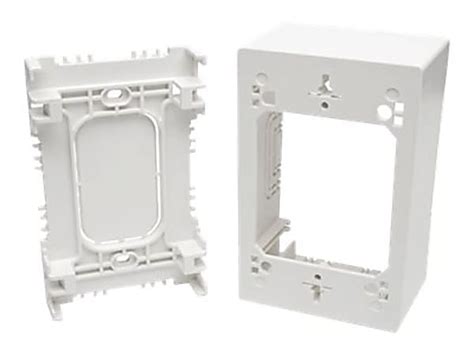 tripp lite single-gang surface-mount junction box wallplate white taa|Tripp Lite 1.